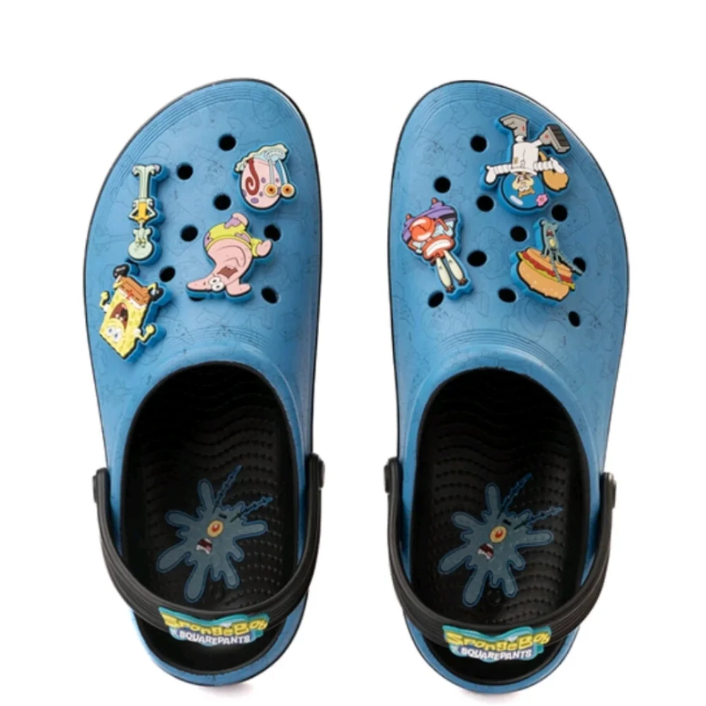 Kids Blue Spongebob Crocs with Jibbitz